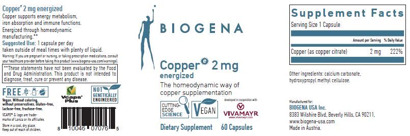 Biogena Copper 2 mg Energized