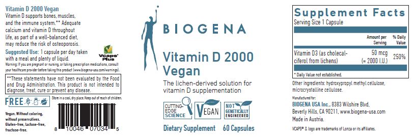 Biogena Vitamin D 2000 Vegan Formula